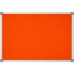 70X100 cm Apartman Ilan Panosu, Kumaş Kaplı Duyuru Panosu Mantar Pano - Turuncu