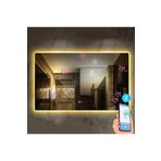 70x100 cm Bluetoothlu Buğu Çözücülü Dokunmatik Işıklı Ledli Banyo Aynası