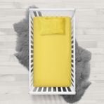 70x130 Lastikli Ranforce Bebek Çarşaf Takımı - Sarı