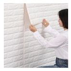 70X23 cm Beyaz Kendinden Yapışkanlı 3D Esnek Duvar Kağıdı Paneli