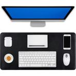 70X30 L Deri Mouse Pad,ofis Mouse Pad,masa Matı Sümen,konforlu Mouse Pad,çift Yönlü Mouse Pad - Siyah