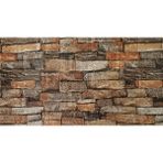 70X38 cm Kendinden Yapışkanlı 3D Boyut Duvar Kaplama Kağıdı Paneli - 70 x 38 cm - Kahverengi