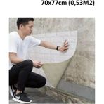 70X77CM(0,53M2) Kendinden Yapışkanlı Beyaz Esnek Sünger Beyaz Tuğla Duvar Kağıdı Paneli Köpük