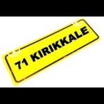 71 KIRIKKALE Yazılı Sarı Dekor Plaka Sök Tak Pratik yeni nesil