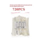 720 Adet 1pf/10uf 0805 Kılıf Smd Kondansatör Seti 36 Farklı Değerde Şeffaf Poşette
