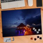 721 Işıklı Deniz İskelesi Sahil 240 Parça Puzzle Yapboz Tablo