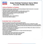 72450 Boğaz Kelebeği Temz. Sprey 400ML (Benzinli Araçlar) Pro-Line Throttle Valve Cleaner LQM-5111