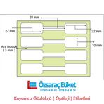 72x10 Kuyumcu ve Gözlükçü Pp Opak Barkod Etiketi 1250 Sarım