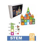 73 Parça Manyetik Yapı Blokları - Mıknatıslı 3D STEM Eğitici Oyuncak Seti
