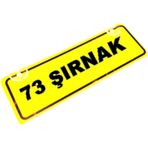 73 SIRNAK Yazılı Sarı Dekor Plaka Sök Tak Pratik yeni nesil