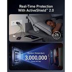 737 Şarj (Ganprime 120W); Macbook Pro/Air, Ipad Pro, Galaxy S22/S21, Xps 13, 20/10+, 14/13 Daha Fazlası Için 3 Bağlantı Noktalı Hızlı Kompakt Duvar Şarj