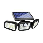 74 Led Güneş Enerjili Hareket Sensörlü 3 Taraflı Solar Bahçe Aydınlatma Lambası Sokak Lambası Çok Renkli