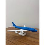 747 Model Uçak Maketi, PLA Malzemeden Üretilmiş, Mavi-Beyaz, Dekoratif Ev Aksesuarı