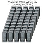 75 Adet SARKEY SR-200 EM-W Metal, Dış Ortam (IP68), Stand Alone, Şifreli, Proxmty Kart Okuyucu (125 Khz)