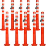 75 Cm- 10 Adet Plastik Kırmızı Otopark Yol Duba Koni - # - --