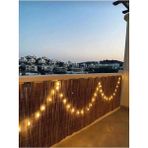 75 cm x 3 M Sarı Kamış Hasır Çit, Balkon Önü Güzel Koruma - Seçenek 1 - Altın