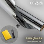 75 cm x 6 M | Silver (Aynalı) Cam Filmi %20 | Uygulama Setli - Gümüş