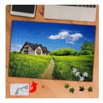 75 Müstakil Şirin Ev Manzarası 240 Parça Puzzle Yapboz Tablo