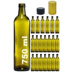 750 ml Yeşil Maraska Kilitli Yağdanlık Kapaklı Yağ Şişesi 750 Cc Kapüşonlu Köşeli Cam Şişe 20 Adet