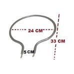750 Watt Davul Fırın Rezistansı Çap 24 Cm Ampul Tip Kalın