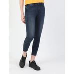 759 Lara Orta Bel Dar Paça Super Slim Fit Koyu Mavi Kadın Jean Pantolon Cl1048711