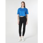 759 Lara Süper Dar Fit Normal Bel Dar Paça Siyah Kadın Jean Pantolon Cl1062192