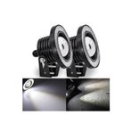 76 MM Beyaz Mercekli Angel Led Halkalı Sis Far Metal Gövde