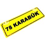 78 KARABÜK Yazılı Sarı Dekor Plaka Sök Tak Pratik yeni nesil