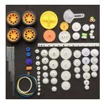 78 Parça Plastik Dişli Seti Tekerlek Çark Mil Lastik Kremayer RC Oyuncak Robot Araba Motor Aksesuar Yedek Parça