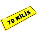 79 KİLİS Yazılı Sarı Dekor Plaka Sök Tak Pratik yeni nesil