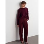 7954 Yüksek Bel Pantolon-Bordo - 38