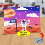 7960430 Marsa Bayrak Diken Astronot 99 Parça Puzzle Yapboz Tablo