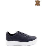 7AdımdaAşk Erkek Sneaker Hakiki Deri Ayakkabı 082Y24E40716 - Lacivert - Beyaz