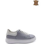 7AdımdaAşk Erkek Sneaker Hakiki Deri Ayakkabı 082Y24E40746 - Gri - Beyaz