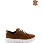 7AdımdaAşk Erkek Sneaker Hakiki Deri Ayakkabı 082Y24E40748 - Taba - Beyaz