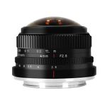 7artisans 4 mm F2.8 Balık Gözü Ultra Geniş Açılı Lens Mirrorless Kamera, Siyah Siyah, For Sony E-mount