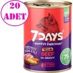 7Days Taze Sığır Etli 20x415 gr Yavru Konserve Kedi Maması