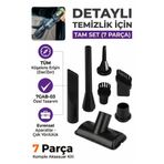 7GO 7GAB-03 Araç İçi Süpürge Yedek Aparat Seti 7 Parça – Uyumlu Başlık Seti, Detay Temizlik Aksesuar