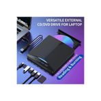 7in1 Harici DVD-ROM USB 3.0 HUB Çoğaltıcı TF SD Kart Okuyucu Type C Kablolu DVD Player CD