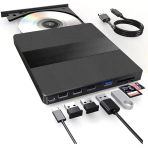 7In1 Harici Usb 3.0 Type-C Dvd-Rom Dvd-Rw Optik Sürücü, Usb Type C Kablolu, Pc, Tablet, Dvd Player, Desenli Tasarım Slim Cd Rom Okuyucu Cv540