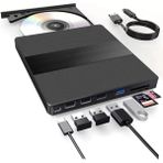 7in1 Harici USB 3.0 ve Type-C Dvd-Rom Dvd-Rw Optik Sürücü, USB ve Type C Kablolu, Pc, Tablet, DVD Player, Desenli Tasarım Ultra Slim CD Rom Okuyucu CV540 - Altın