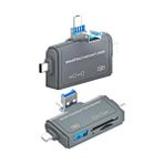 7in1 Micro Usb, Type C, Iphone 15, 14, 13, 12, 11 Pro,pro Max Uyumlu, Multi, Kart Okuyucu, Otg, Sd Tf USB Dönüştürücü - Option-1