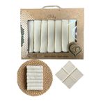 7’li %100 Pamuk Müslin Bebek Ağız Mendili – Bej & Sade Kutulu Set