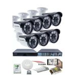7'Lı Kamera Seti - 5Mp Sony Seculensli 1080P, 6 Atom Led, Full Hd Ahd Güvenlik Kamerası Seti, Gece Görüşlü, Ip66 Plastik Kasa