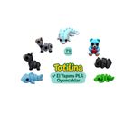 7'li set aksolotl unicorn fil su samuru köpek balığı dinozor fok
