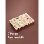 7'li Set Boyu Ayarlanabilir Çok Amaçlı Çekmece Içi Düzenleyici Kaşıklık ve Bıçaklık Set