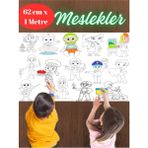 7'li Set Meslekler-Deniz Kızı- Periler- Hayvanlar- Prensesler- Yaz Kampı - Meyve ve Sebze Dev Boyama
