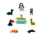 7'li set penguen iskelet zürafa kedi tilki tukan kuşu dinozor