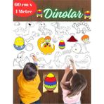 7'li Set Yaz Kampı-Su Altı-Dino-Ejderha-Taşıt-Robot-Meyve ve Sebze Dev Boyama Kağıdı | Oyuncak Kitap