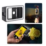 7mm+37mm Iplik Lens adaptörü LED Dolgu ışığı, 3 Renk Modu Taşınabilir Telefon Selfie ışığı IOS Için Android, makro/geniş Açı/balık Gözü/akış/radyal Lens Için Lens Eki